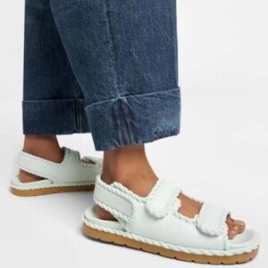 Bottega Veneta Mint Braided Sandals